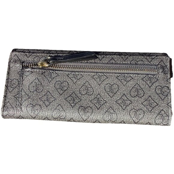 Juicy Couture Liquorice Precious Moments Single Gusset Flap Clutch Wallet Heart - Picture 5 of 7